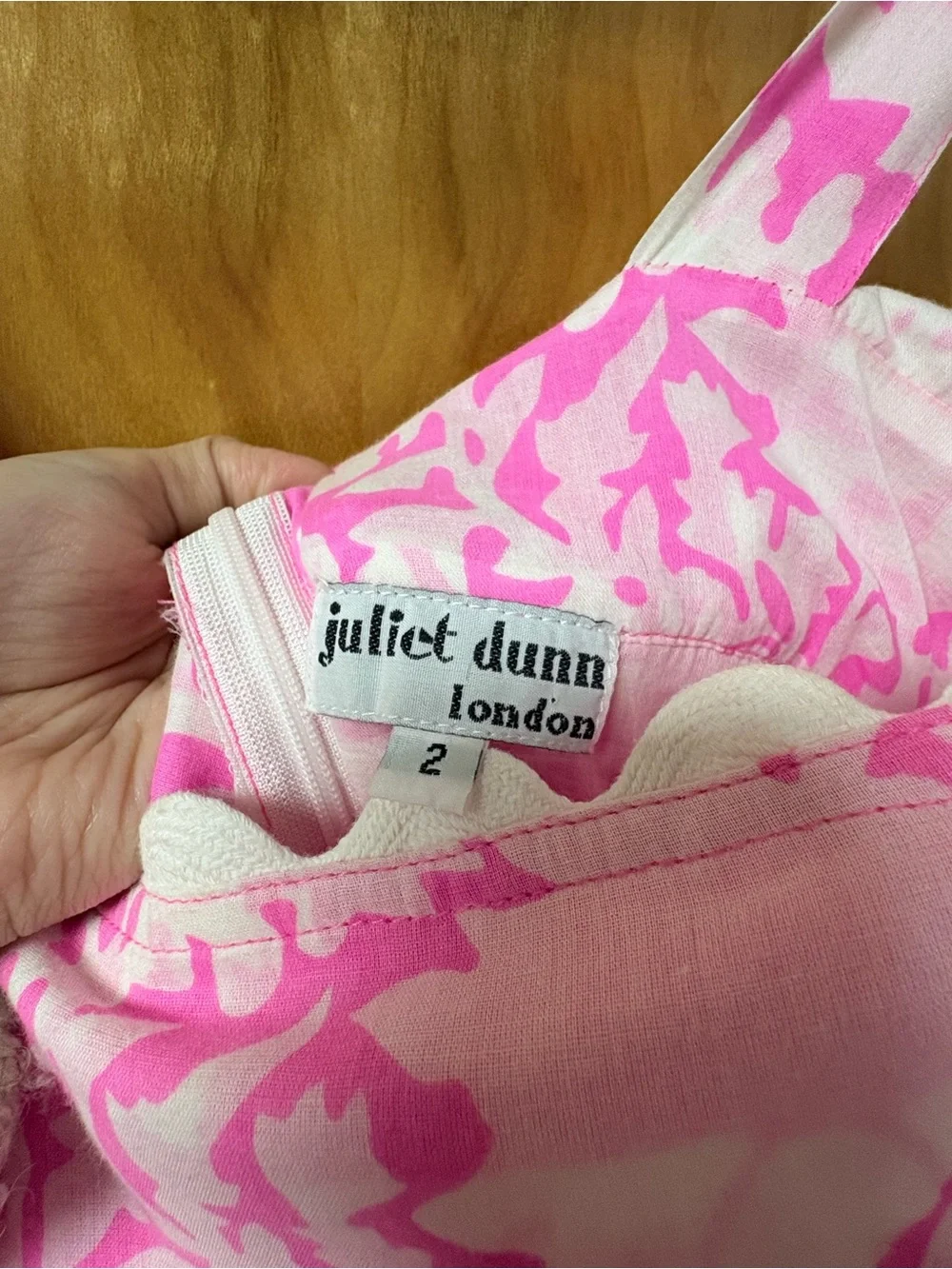 Juliet Dunn Pink and Cream Floral Maxi Dress - Picture 2 of 4
